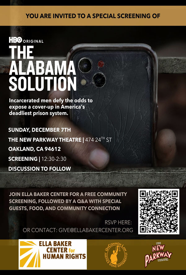 The Alabama Solution screening event poster.