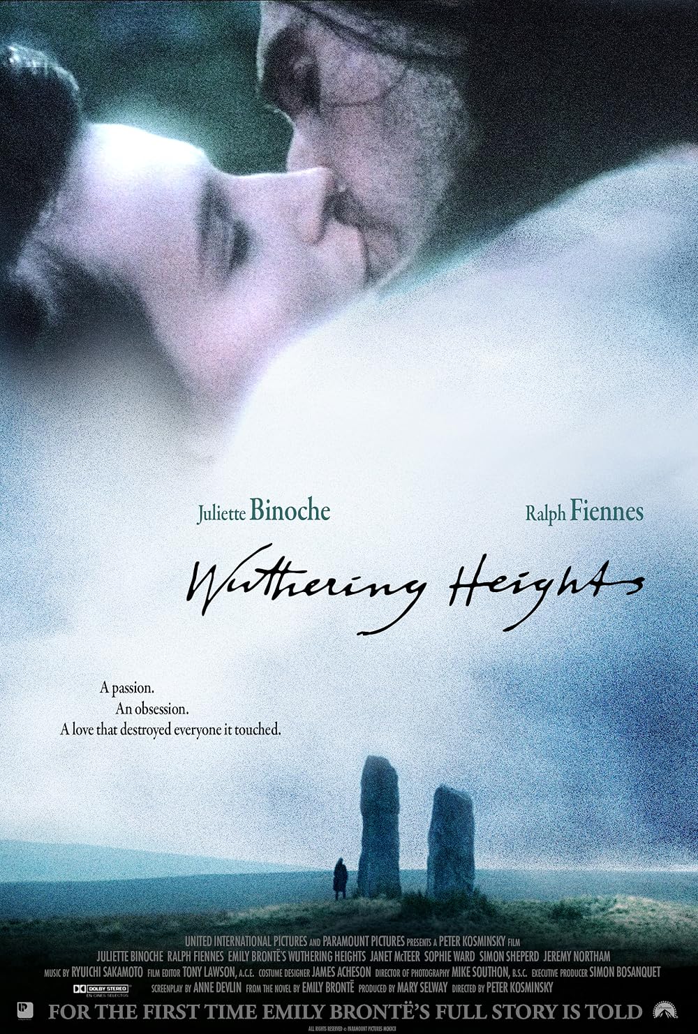 Film poster for the 1992 adaptation of Wuthering Heights.