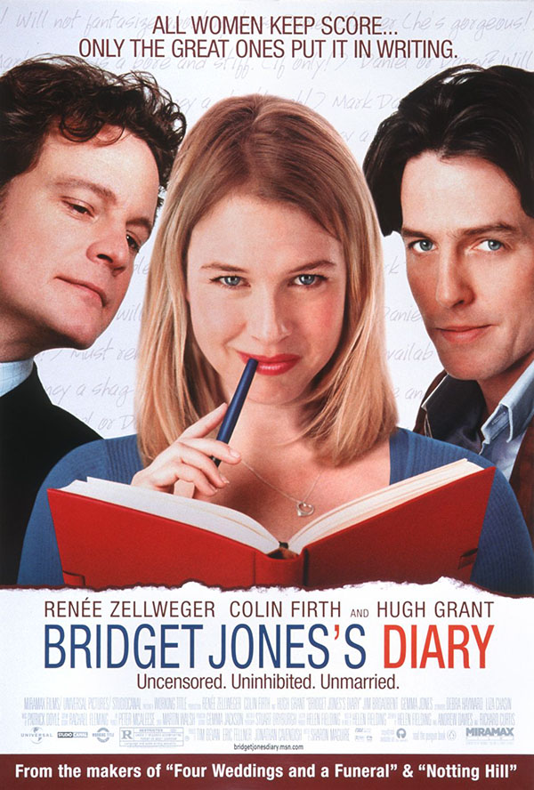 Film poster for Bridget Jones's Diary.