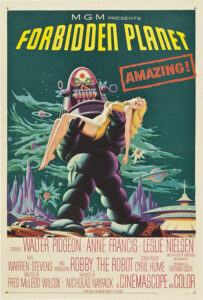 Film poster for "Forbidden Planet."